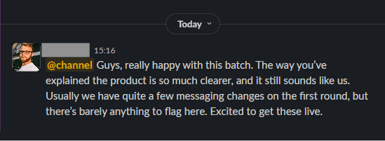 Client feedback 2